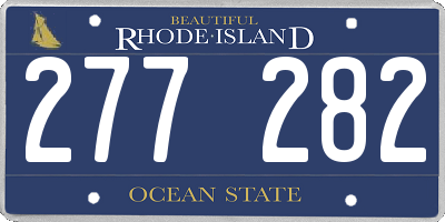 RI license plate 277282