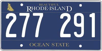 RI license plate 277291