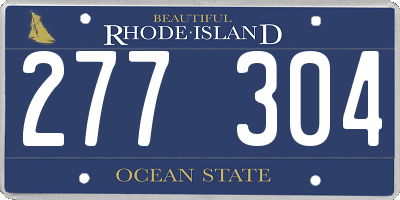 RI license plate 277304