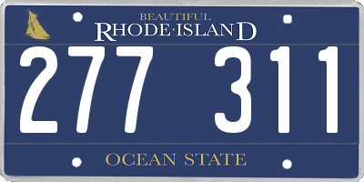 RI license plate 277311