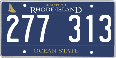 RI license plate 277313