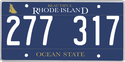 RI license plate 277317