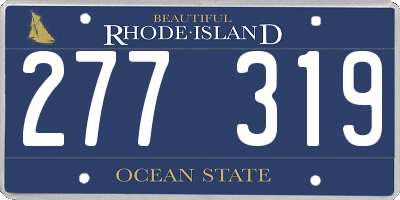 RI license plate 277319