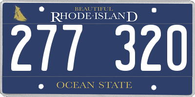 RI license plate 277320
