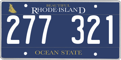 RI license plate 277321