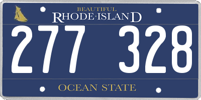 RI license plate 277328