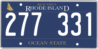 RI license plate 277331