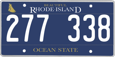 RI license plate 277338