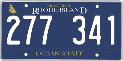 RI license plate 277341