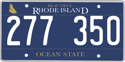 RI license plate 277350