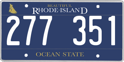 RI license plate 277351