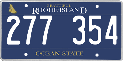 RI license plate 277354