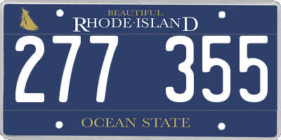 RI license plate 277355