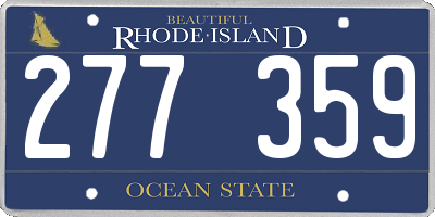RI license plate 277359