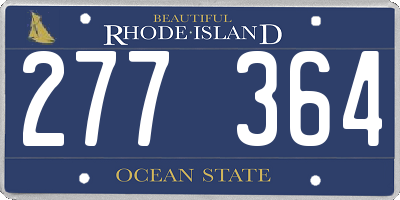 RI license plate 277364