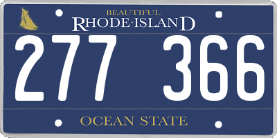 RI license plate 277366