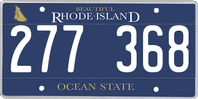 RI license plate 277368