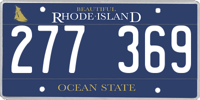 RI license plate 277369