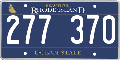 RI license plate 277370