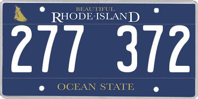 RI license plate 277372