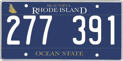 RI license plate 277391