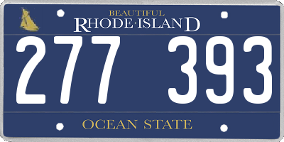 RI license plate 277393