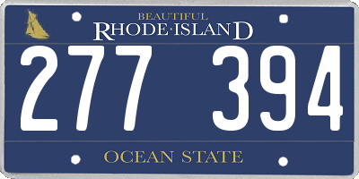 RI license plate 277394