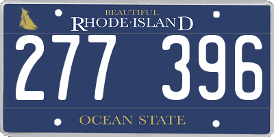 RI license plate 277396