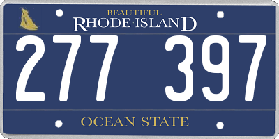 RI license plate 277397