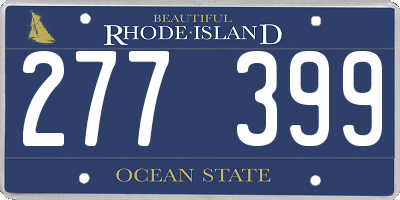 RI license plate 277399
