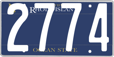 RI license plate 2774