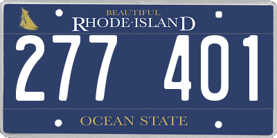 RI license plate 277401