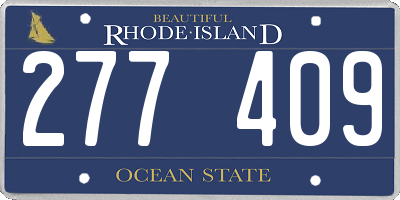 RI license plate 277409
