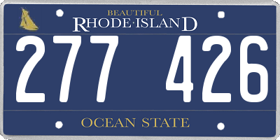 RI license plate 277426