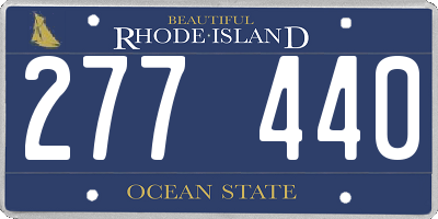 RI license plate 277440