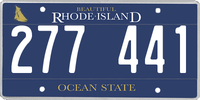 RI license plate 277441