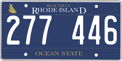 RI license plate 277446