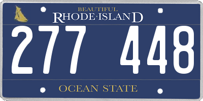 RI license plate 277448
