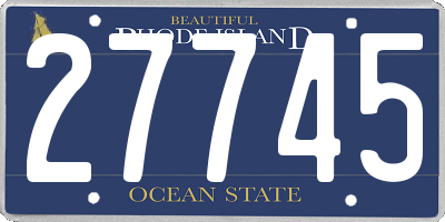 RI license plate 27745