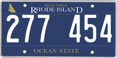 RI license plate 277454