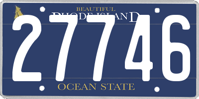 RI license plate 27746