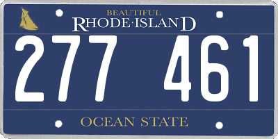 RI license plate 277461