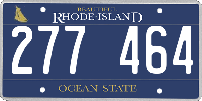 RI license plate 277464