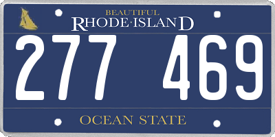 RI license plate 277469