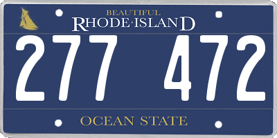 RI license plate 277472