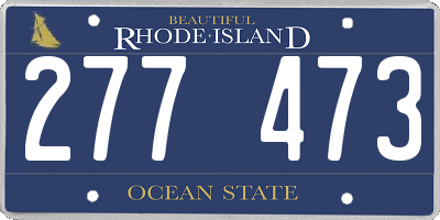 RI license plate 277473
