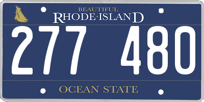 RI license plate 277480