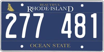 RI license plate 277481