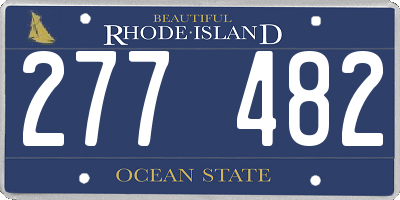 RI license plate 277482