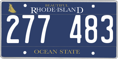 RI license plate 277483